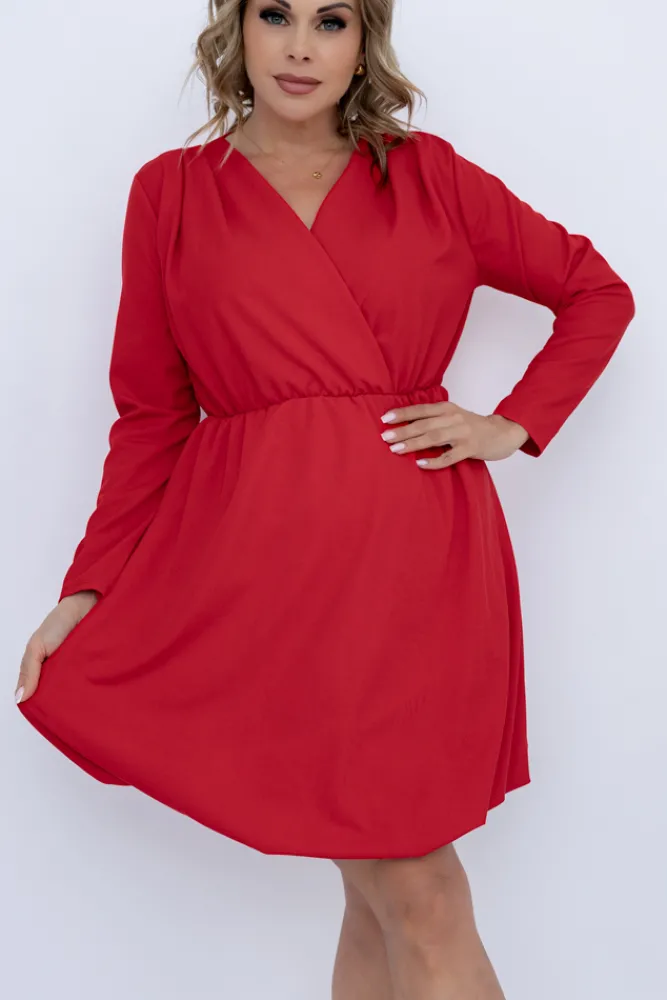 Włoski Czerwona Sukienka MILTERI