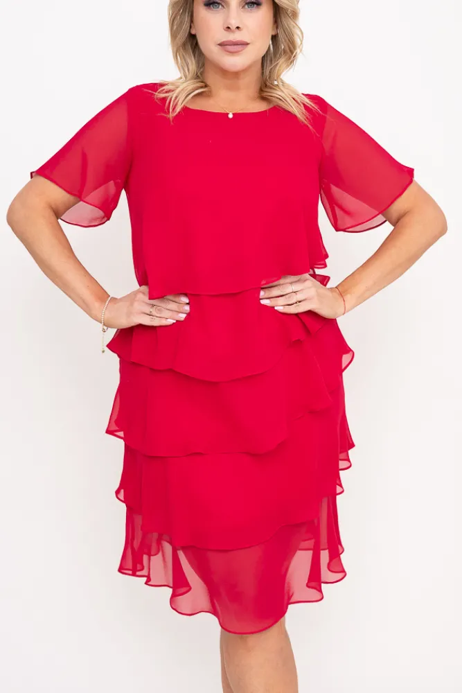 Polski Czerwona Sukienka ORINA