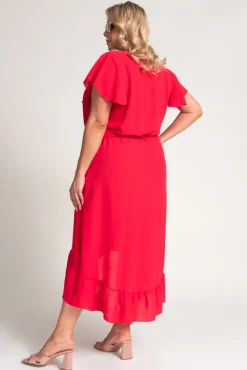 Polski Czerwona Sukienka RHODIO