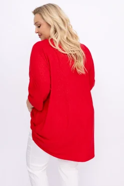 Damskie Polski Czerwona Tunika brokatowa VELIARI