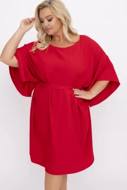 Damskie Polski Czerwona Tunika kimono LUNDIA