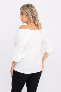 Damskie Polski Bluzka z wiązanym dekoltem GENTIMA