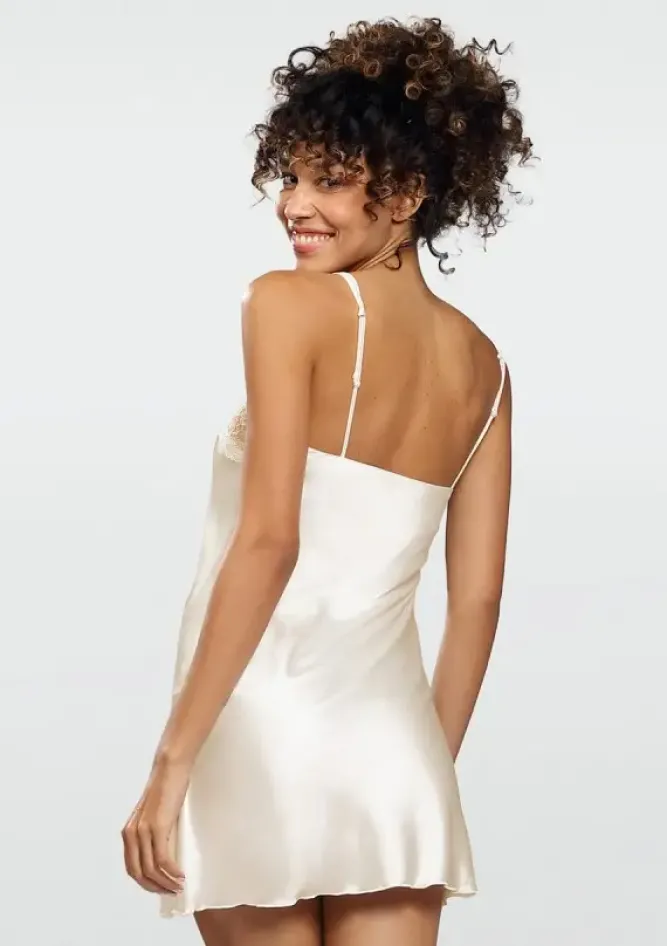 Polski Ecru Halka satynowa CARLA