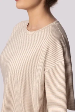 Polski Ecru Piżama z szortami STRIPE