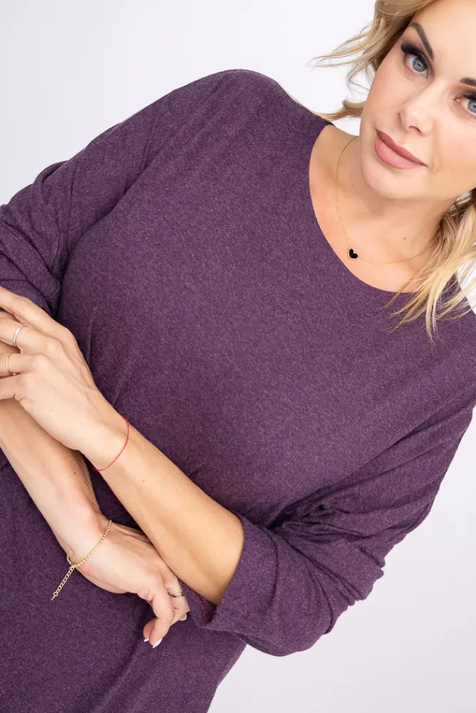 Polski Fioletowa Sukienka DONNA