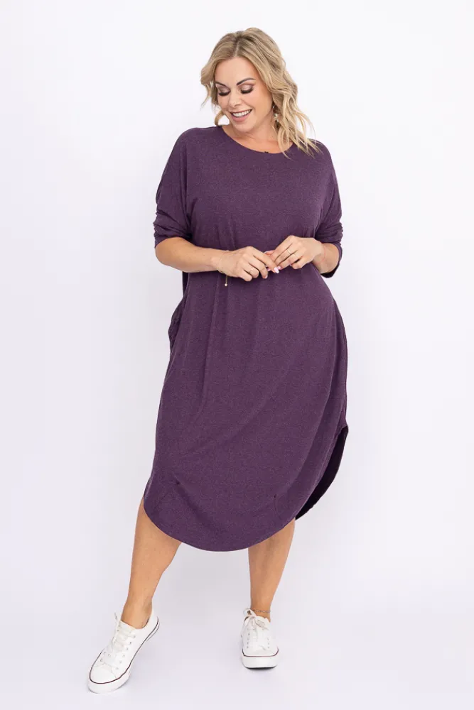 Polski Fioletowa Sukienka DONNA
