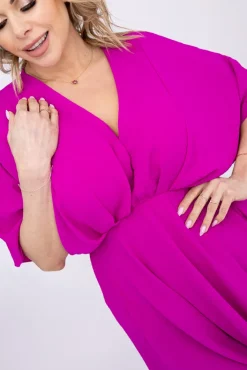 Włoski Fioletowa Sukienka SENUMI