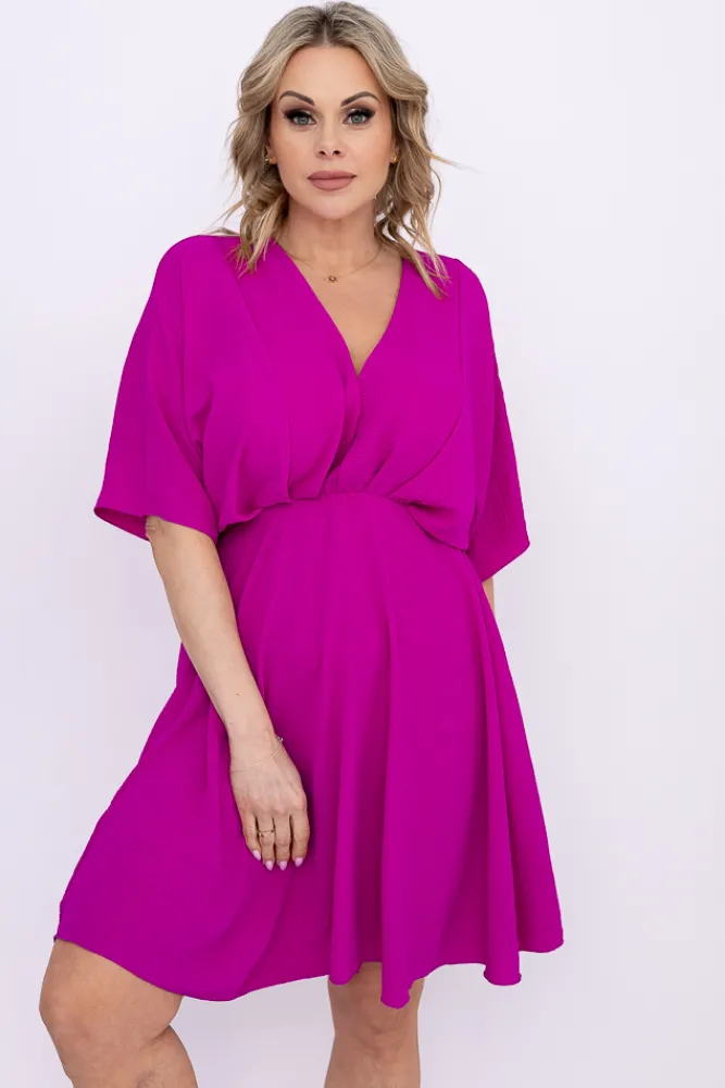 Włoski Fioletowa Sukienka SENUMI