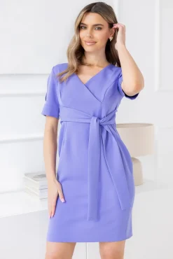 Polski Fioletowo niebieska Sukienka IRINA