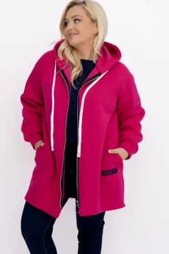 Damskie Włoski Fuksjowa Bluza dresowa FERINA