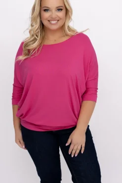 Damskie Polski Fuksjowa Bluzka BARIOSA