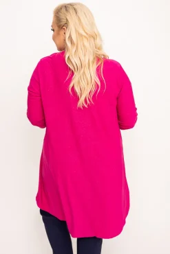 Damskie Polski Fuksjowa Bluzka brokatowa VERONI