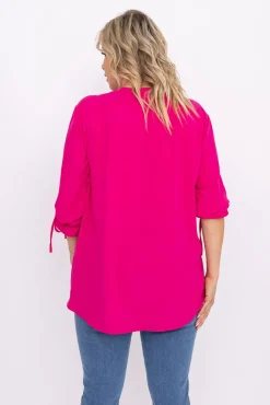 Damskie Polski Fuksjowa Bluzka CRYNO