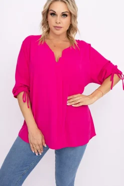 Damskie Polski Fuksjowa Bluzka CRYNO