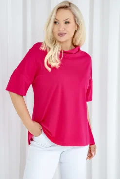 Damskie Polski Fuksjowa Bluzka KONTISIO
