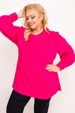 Damskie Polski Fuksjowa Bluzka LEMENTO