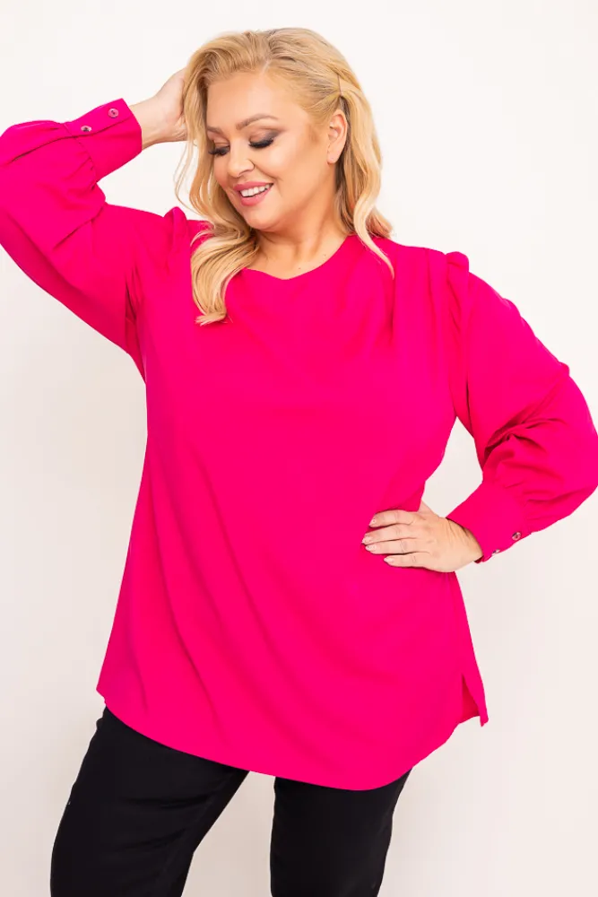 Damskie Polski Fuksjowa Bluzka LEMENTO