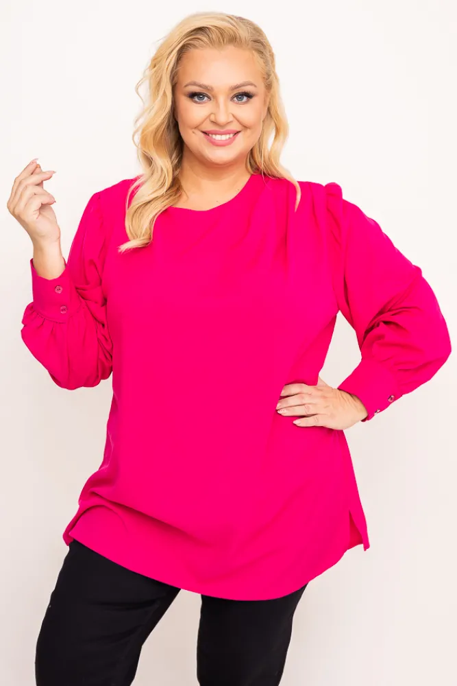 Damskie Polski Fuksjowa Bluzka LEMENTO