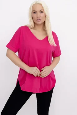 Damskie Włoski Fuksjowa Bluzka MERZI