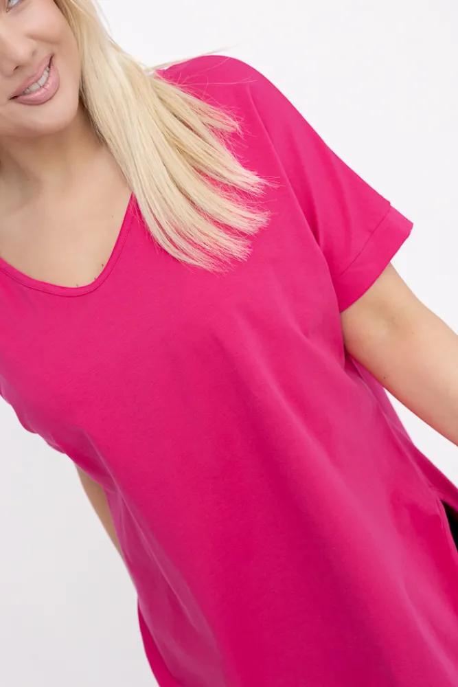 Damskie Włoski Fuksjowa Bluzka MERZI