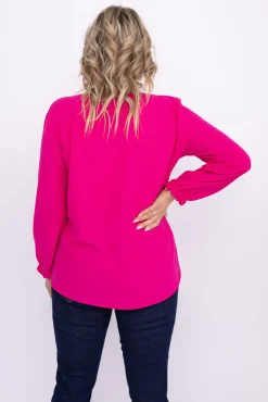 Damskie Polski Fuksjowa Bluzka PRUDI