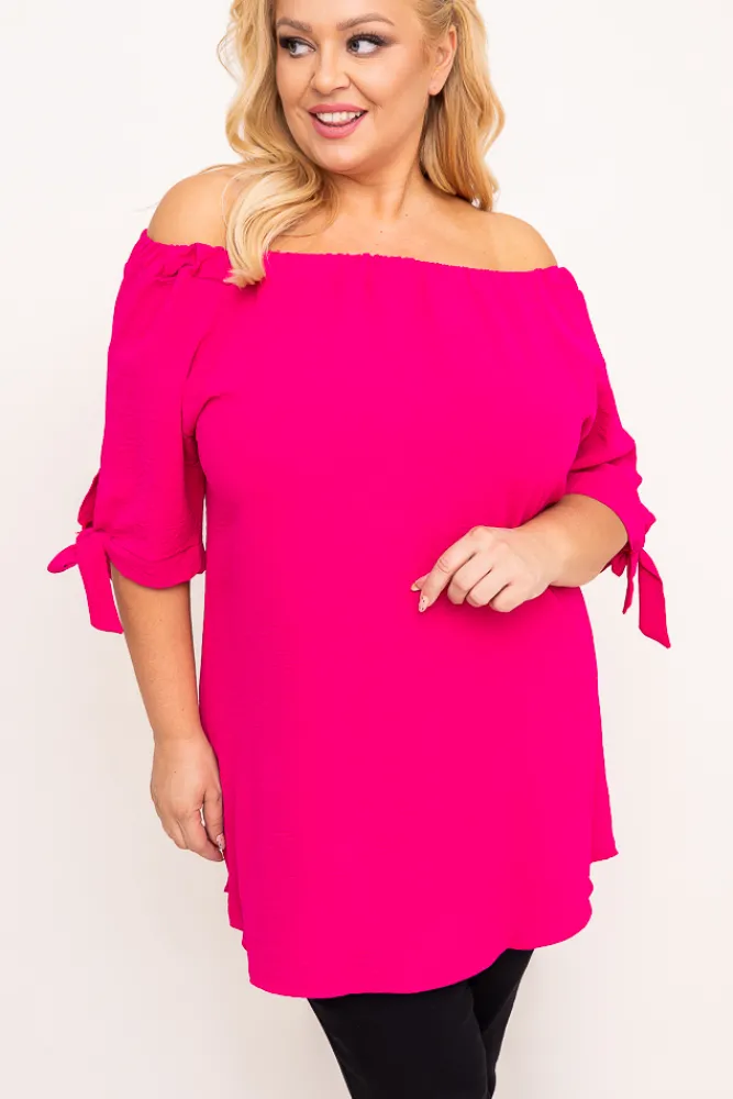 Damskie Polski Fuksjowa Bluzka RONI