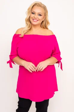 Damskie Polski Fuksjowa Bluzka RONI