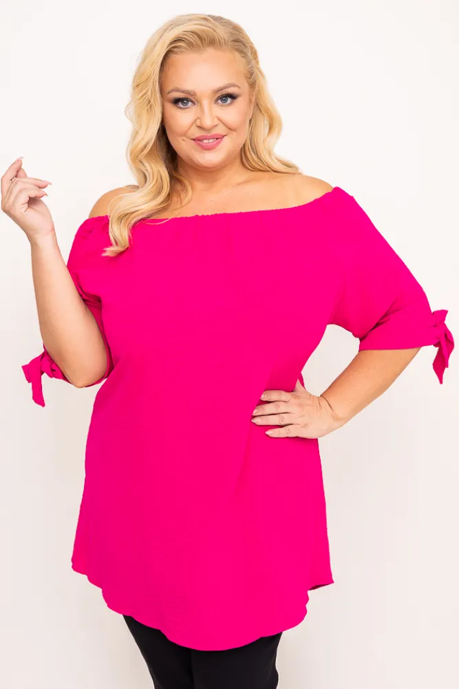 Damskie Polski Fuksjowa Bluzka RONI