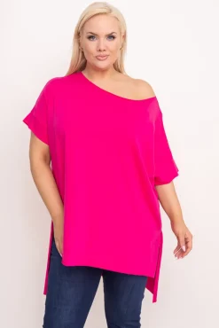 Damskie Włoski Fuksjowa Bluzka SUNRISE