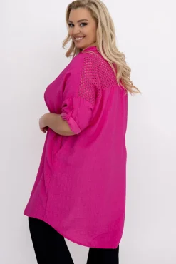 Damskie Włoski Fuksjowa Koszula BARIEN