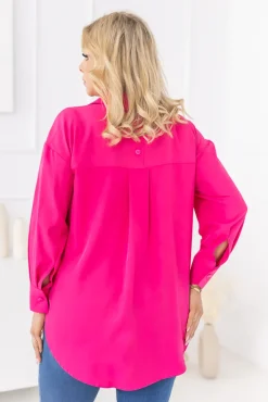 Damskie Polski Fuksjowa Koszula oversize DEMENO