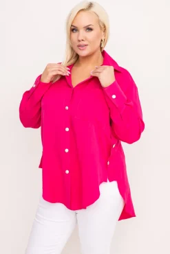 Damskie Polski Fuksjowa Koszula SENTURI