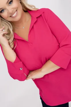 Damskie Polski Fuksjowa Koszula VENTELI