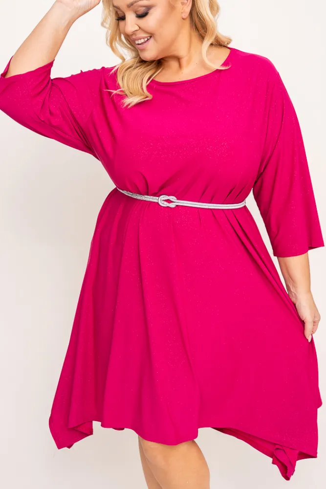 Polski Fuksjowa Sukienka asymetryczna ASTI
