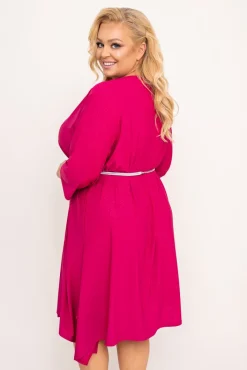 Polski Fuksjowa Sukienka asymetryczna ASTI