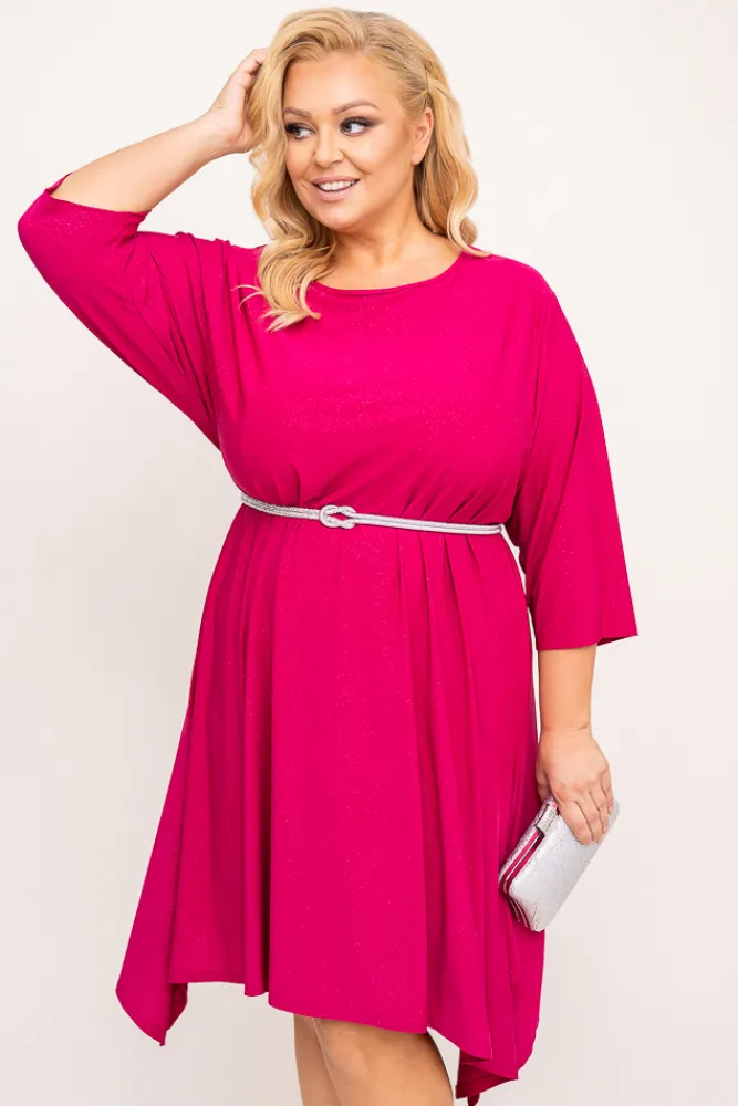 Polski Fuksjowa Sukienka asymetryczna ASTI