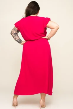 Polski Fuksjowa Sukienka BLANCY