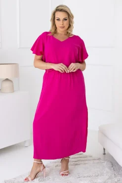 Polski Fuksjowa Sukienka CASABLANCA
