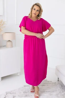 Polski Fuksjowa Sukienka CASABLANCA