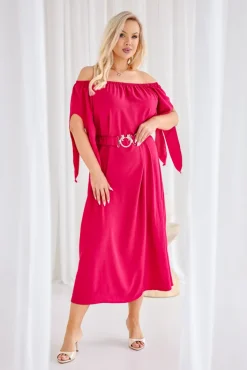 Polski Fuksjowa Sukienka DERTUZI