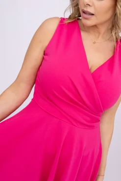 Włoski Fuksjowa Sukienka FORMINA