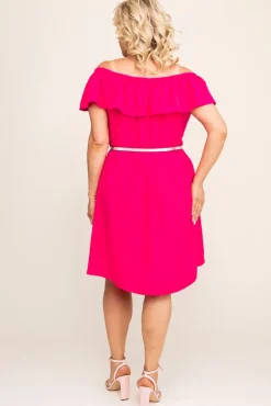 Polski Fuksjowa Sukienka FRILIA