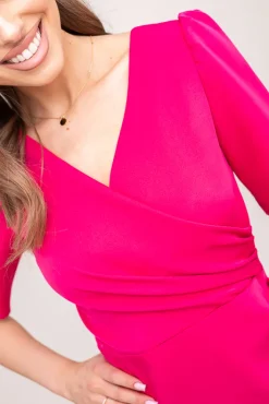 Polski Fuksjowa Sukienka MERIVEA