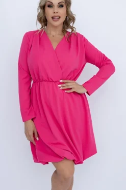 Włoski Fuksjowa Sukienka MILTERI