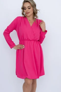 Włoski Fuksjowa Sukienka MILTERI