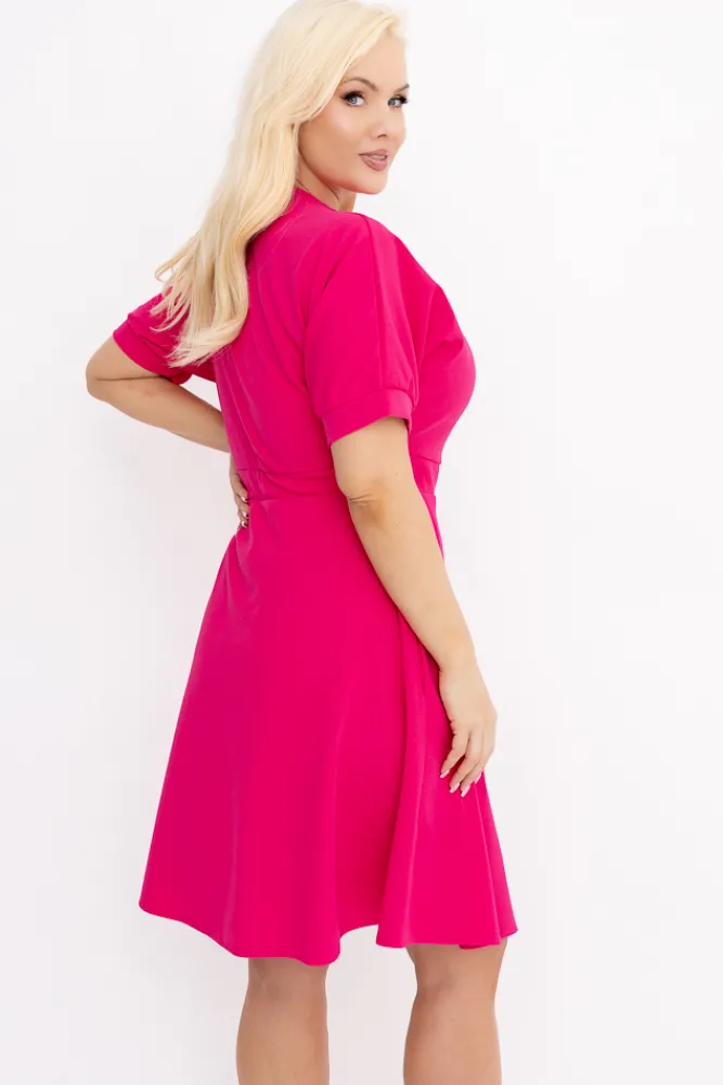 Włoski Fuksjowa Sukienka z wiązaniem DARKIA