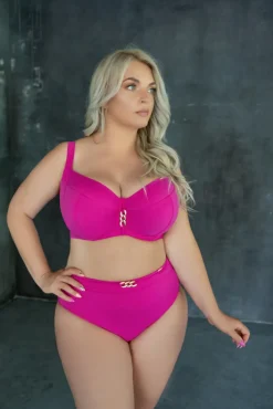 Polski Fuksjowe Figi od stroju kąpielowego CALIFORNIA Wysoki Stan