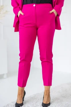 Damskie Polski Fuksjowe Spodnie garniturowe VIRIM