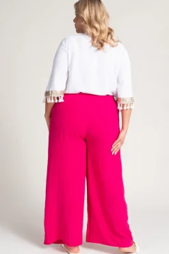 Damskie Polski Fuksjowe Spodnie kuloty WIDIO