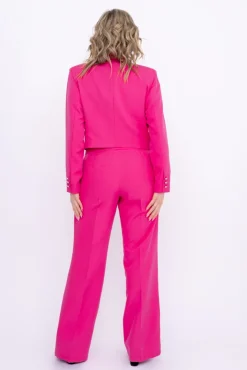 Damskie Polski Fuksjowy Garnitur dwurzędowy ALISON